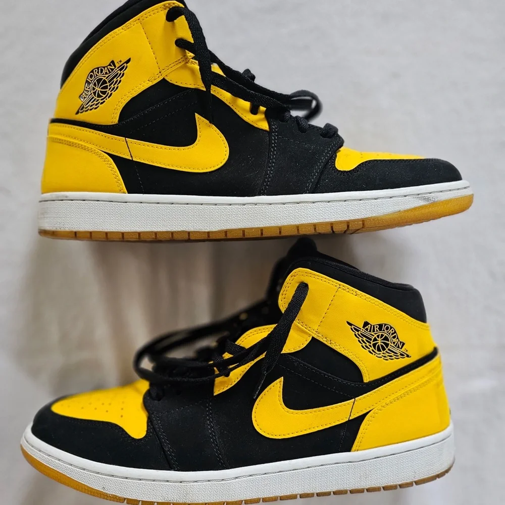 Jordan Black and Yellow Label Athletic Shoes - Picture 2 of 15